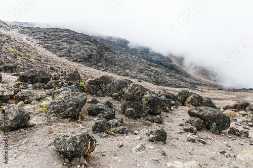 View from the Lemosho trail, the most scenic trail on mount Kilimanjaro, Tanzania photo