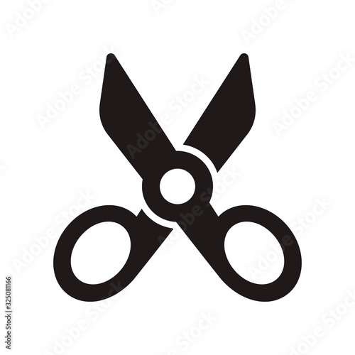 Scissors icon in trendy flat style design. Vector graphic illustration. Scissors icon for website design, logo, and ui. EPS 10.