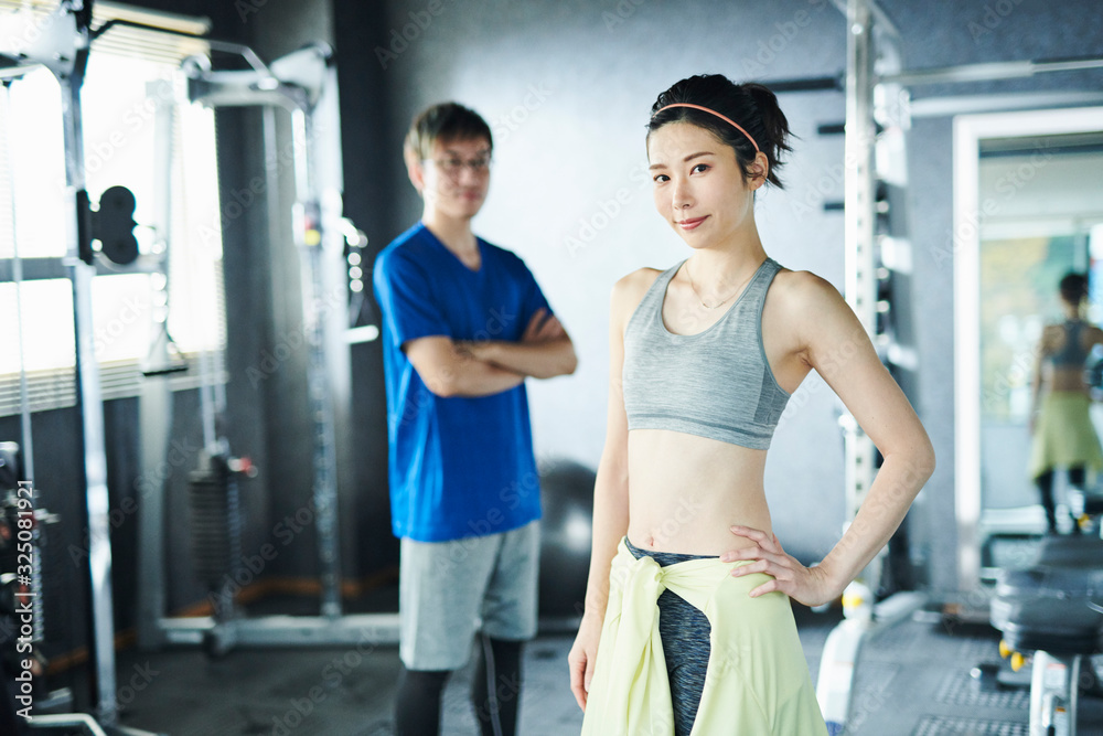Obraz premium ワークアウト 二人 ポートレート