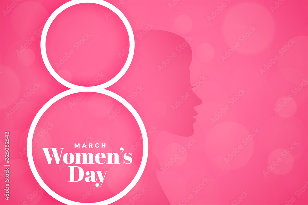 lovely pink happy womens day event banner