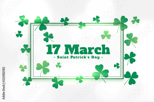 green clover leaves st patricks day background