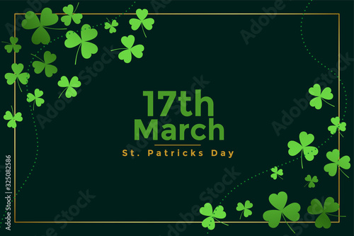 happy st patricks day march festival banner design