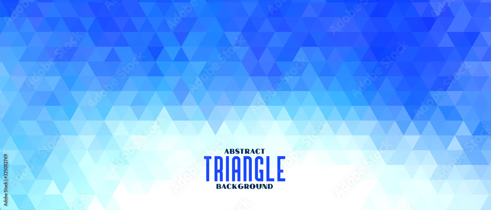 abstract triangle blue pattern shape banner design - obrazy, fototapety, plakaty 