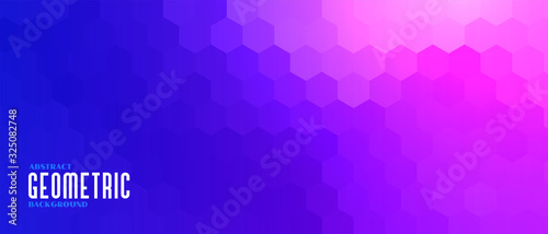 colorful geometric hexagonal pattern banner design