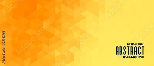 abstract yellow geometric pattern banner design