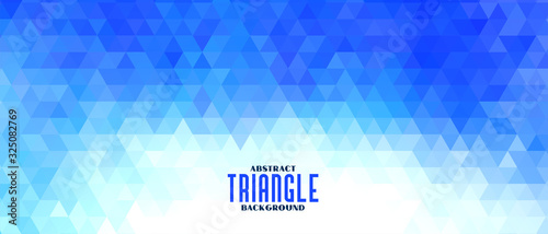 abstract triangle blue pattern shape banner design
