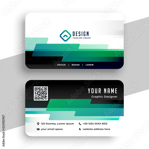 abstract geometric modern business card template design