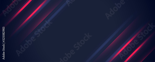 stylish glowing digital red lines banner design