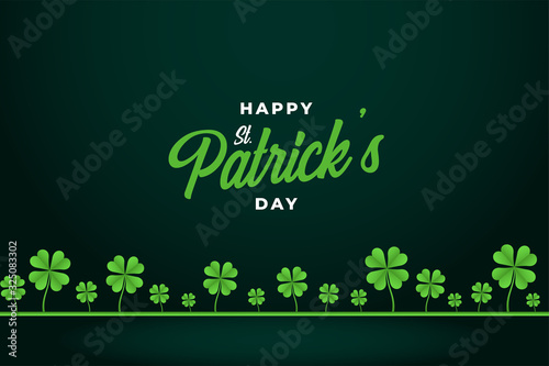 saint patricks day clover leaves background design
