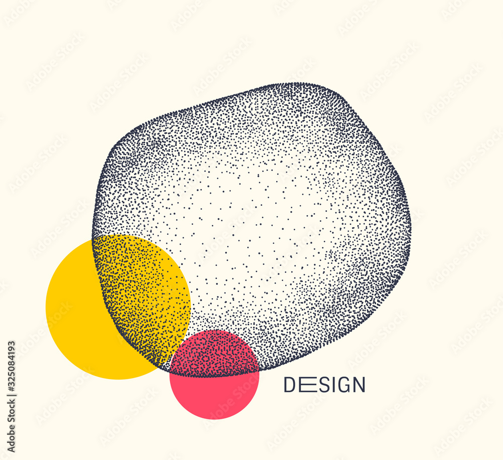 An abstract cell represented as an object of dots. Molecular grid. 3d technology style with particle. Vector illustratione for chemistry and science. - obrazy, fototapety, plakaty 