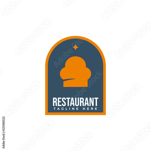 illustration for the restaurant logo can be applied to cafes, canteens, markets.