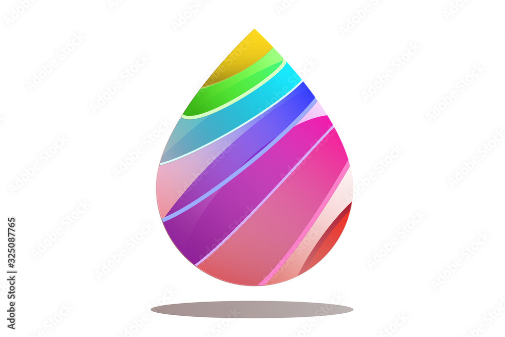 easter egg with ribbon on white background. Illustration icon new logo