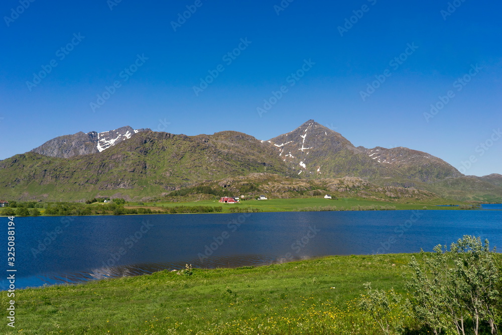 Lake near a fishing village Hovsund, Norway Lake near a fishing village Hovsund, Norway