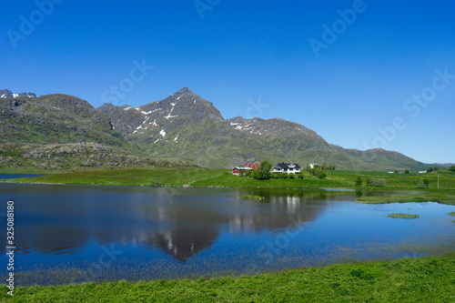 Lake near a fishing village Hovsund, Norway © Valmond