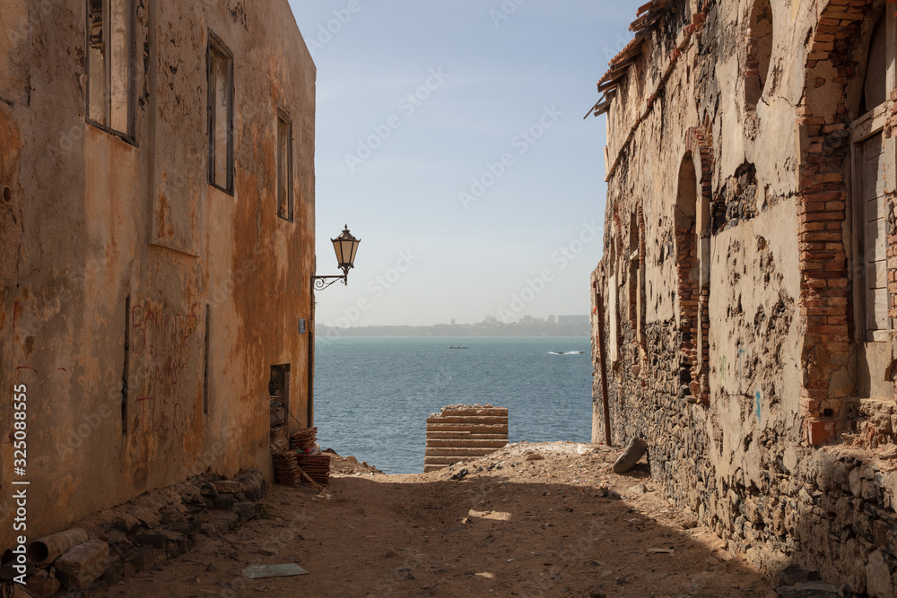 View from La Gorée island to mainland Dakar