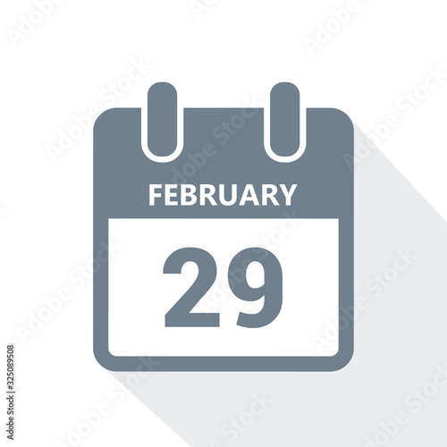 29 february in the leap year calendar vector illustration EPS10
