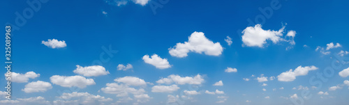 panorama blue sky with white cloud background nature view