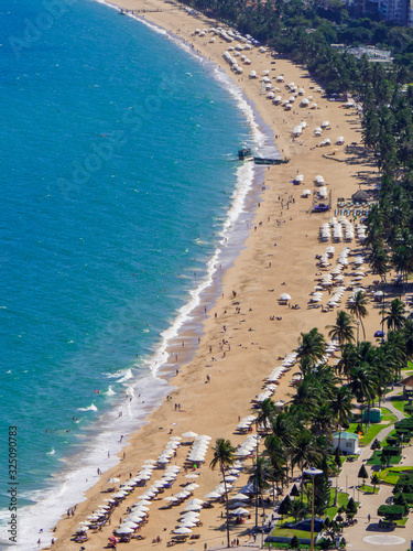 Aerial view of the beach in Nha Trang, Vietnam