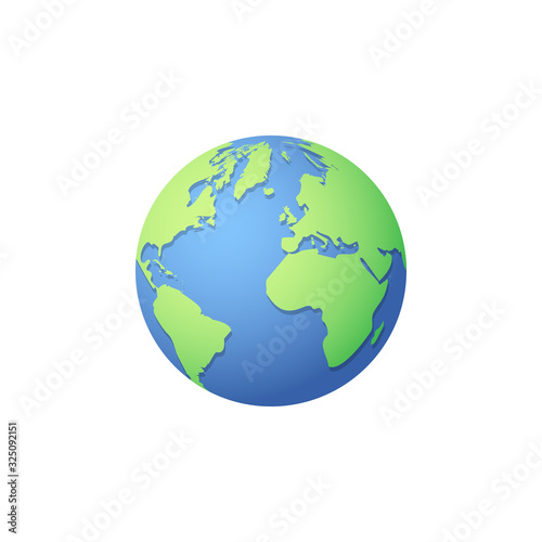 Earth icon. Flat design vector illustration for web banner  web and mobile  infographics. Vector icon on isolated background