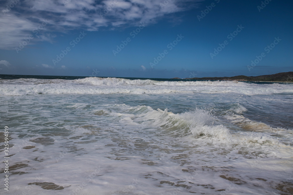 waves on the beach