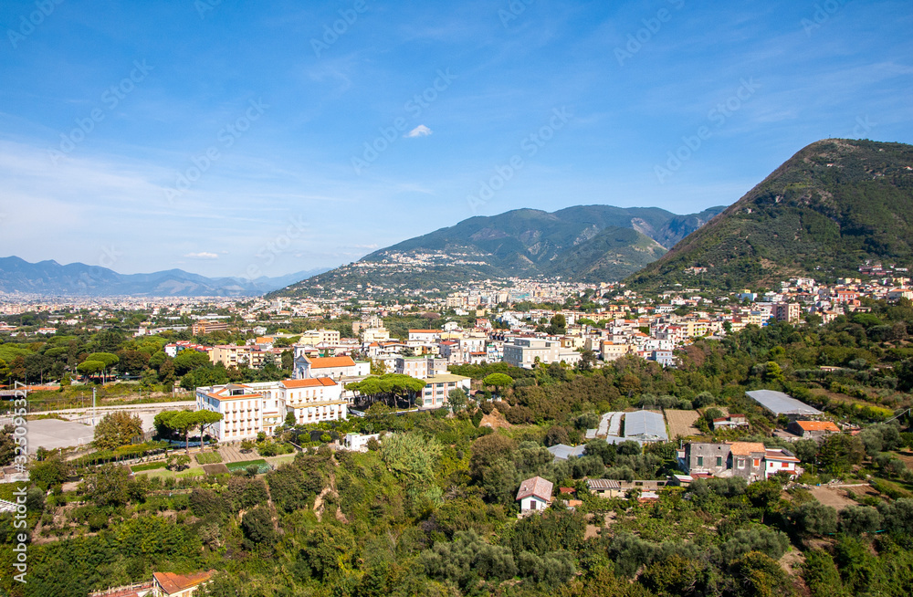 View from Monte Faito to Castellammare di Stabia, Italy 
