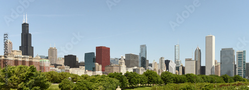 Panorama of Chicago. Chicago cityscape.