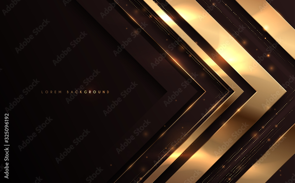 Abstract black and gold luxury background - obrazy, fototapety, plakaty 
