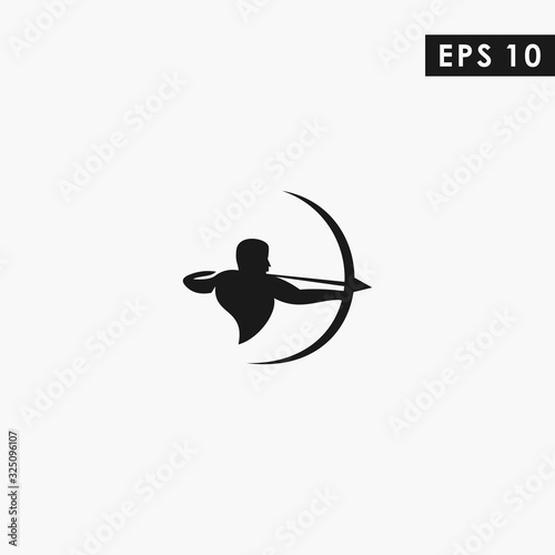 Archer Modern Logo Design Vector Template With Flat Style