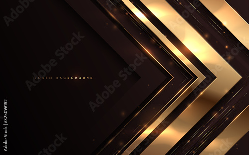 Abstract black and gold luxury background