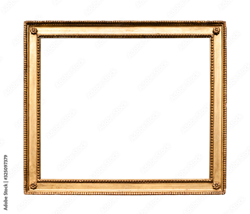 horizontal old flat wooden painting frame isolated horizontal old flat wooden painting frame isolated