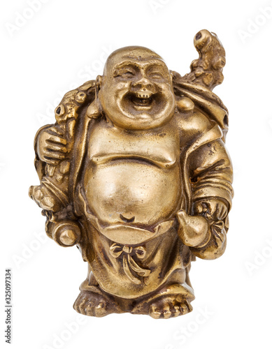 Wallpaper Mural bronze figurine of Hotei (Fat Buddha) isolated Torontodigital.ca