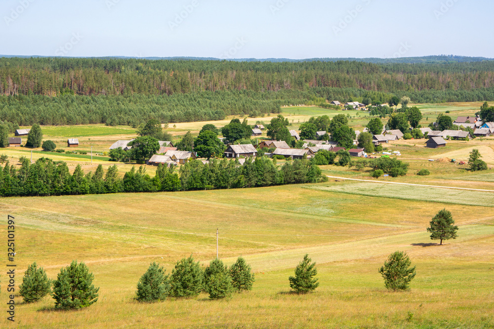 Rural view of Sirveta Observation Tower, Didziasalis, Lithuania