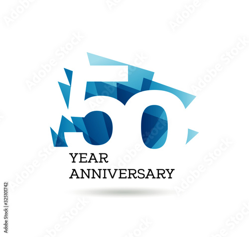 50th years anniversary label for celebration of company