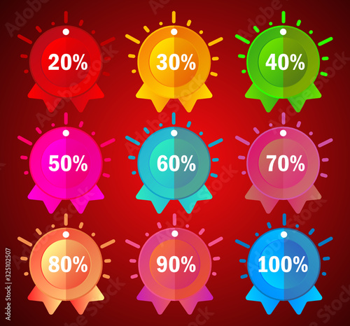 discount icon % vector illustration design