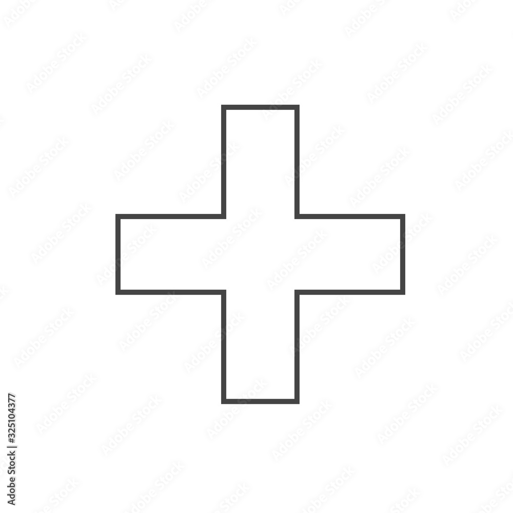 add plus sign line icon illustration design add plus sign line icon illustration design