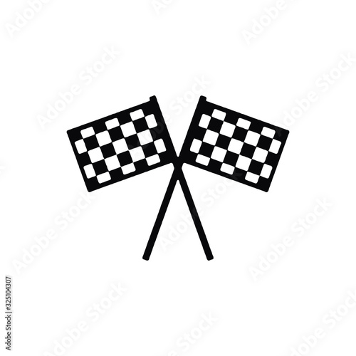 racing flag filled vector icon