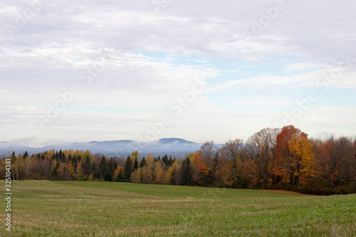 Paysage d'automne en estrie, Cantons de l'Est, Québec Canada