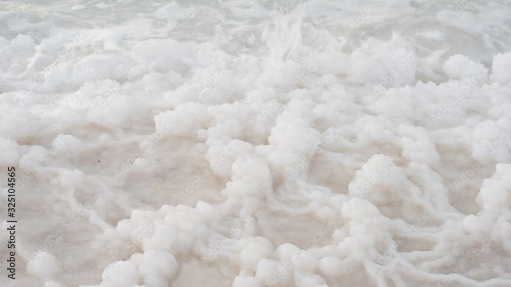 Natural salt on the coast of the Dead Sea Natural salt on the coast of the Dead Sea