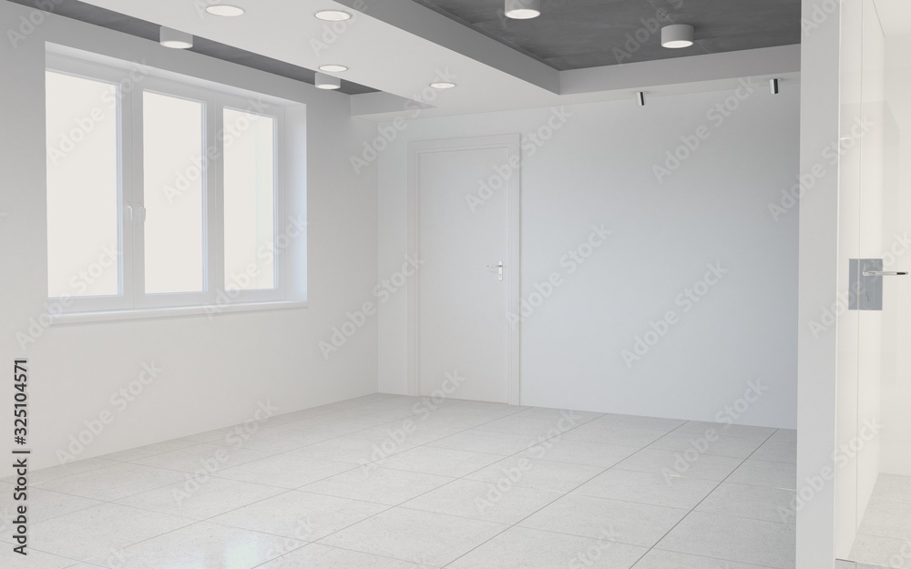 empty pavilion, interior visualization, 3D illustration empty pavilion, interior visualization, 3D illustration