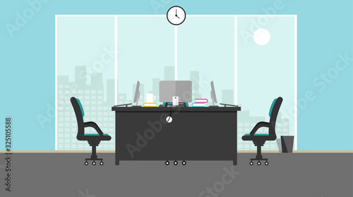 office  learning and teaching To work Using a design program vector illustration