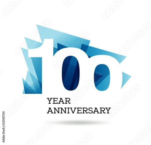 100th years anniversary label for celebration of company