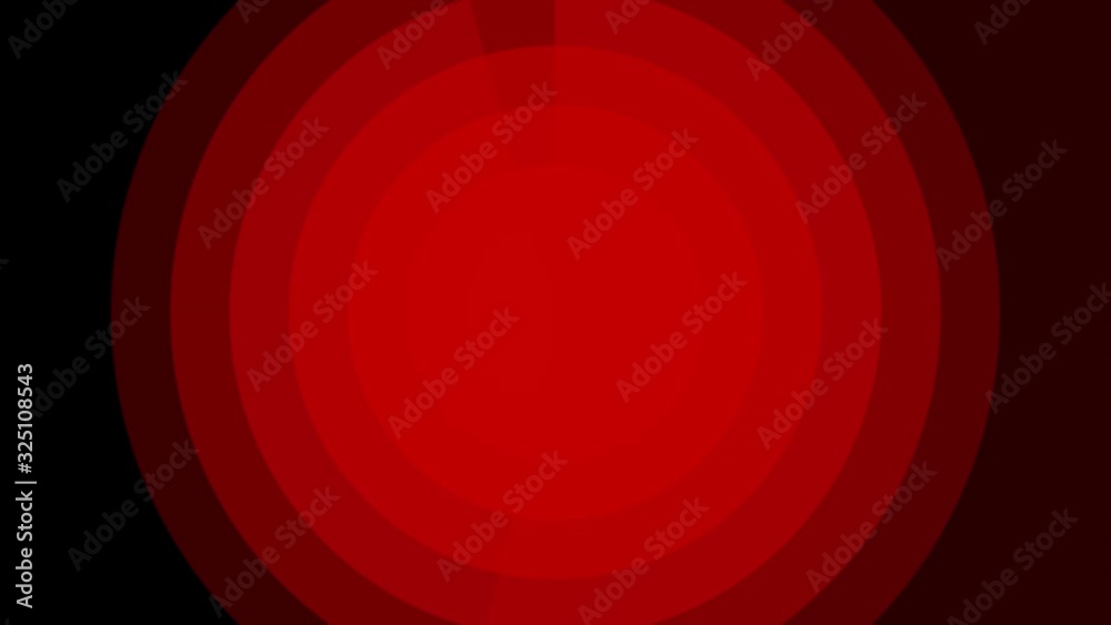 Circle transition animation. Transparency red circle to black background motion. Opening transparency footage video.