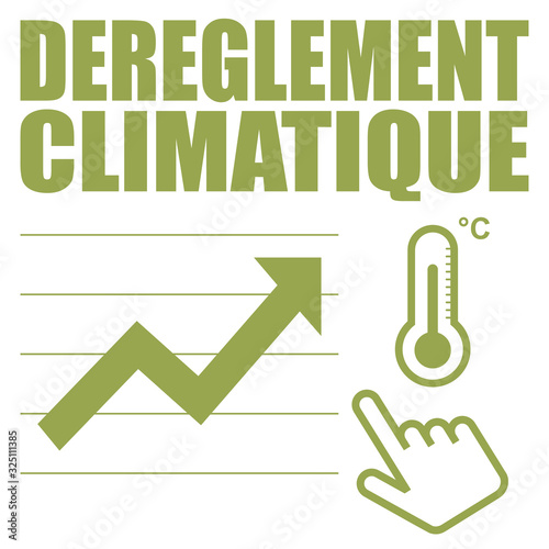Logo dérèglement climatique.