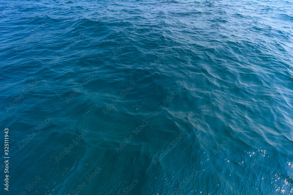 Obraz premium Blue sea surface texture background
