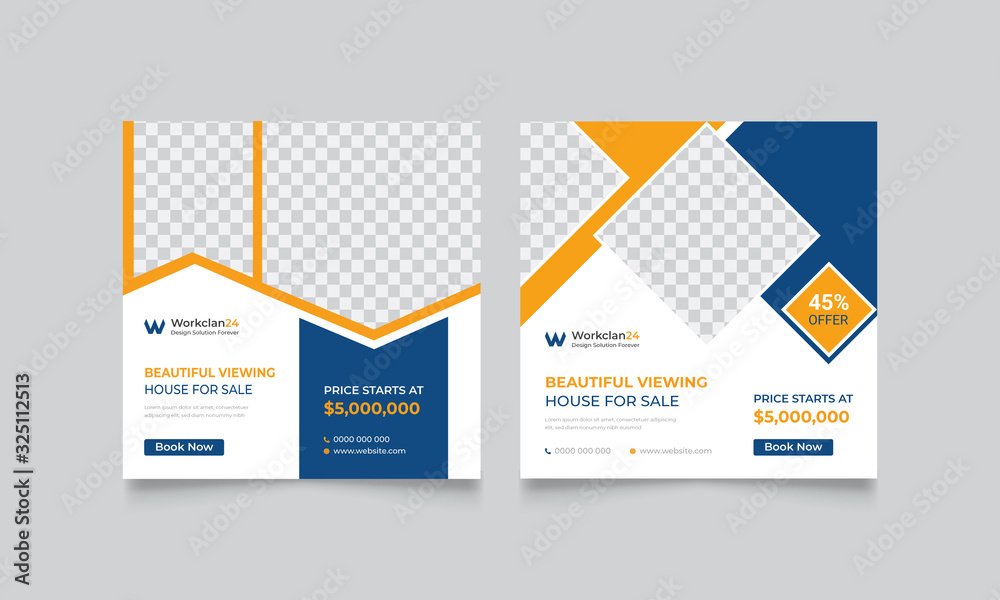 Real estate home sale Social media post Template Real estate home sale Social media post Template