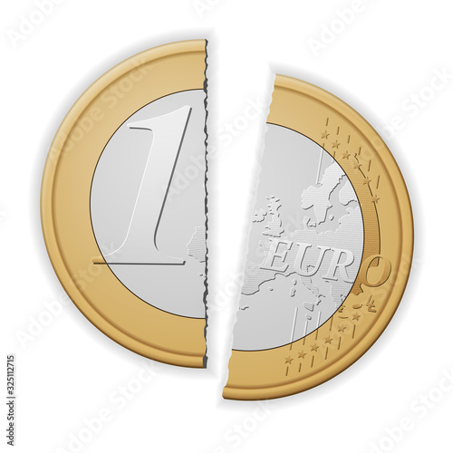 Broken one euro