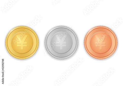 Coins yen symbol