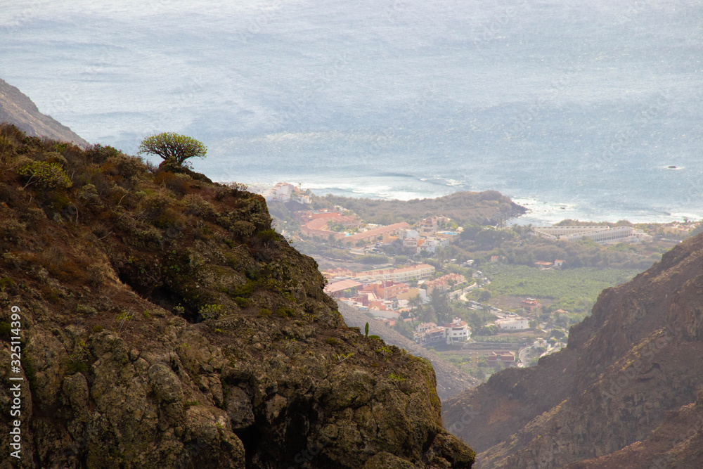 Fototapeta premium Blick ins Valle Gran Rey auf La Gomera