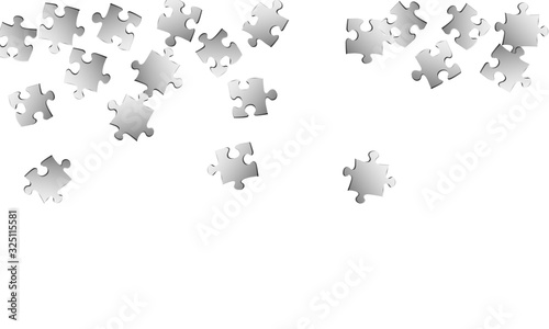 Business teaser jigsaw puzzle metallic silver 