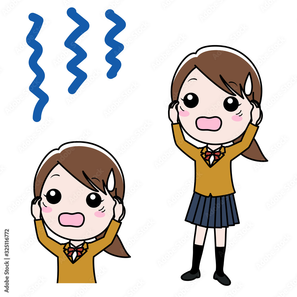 女の子_頭を抱える